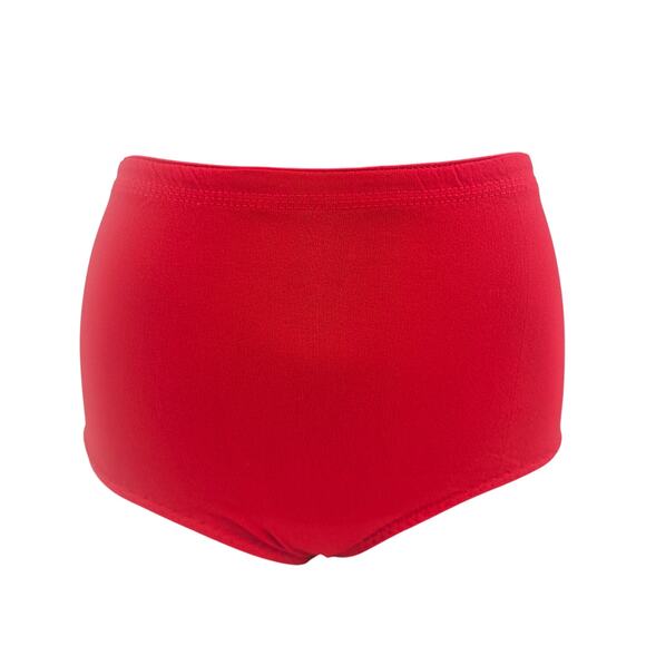 Vintage 70's Trunks By Danskin Red High Waisted Nylon Stretch Panty Adult 12-14 - Picture 1 of 9